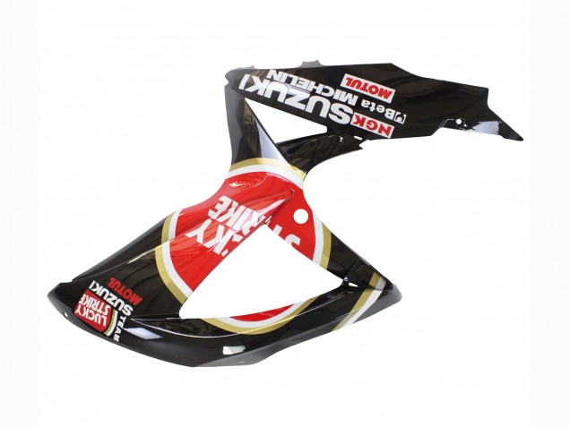 Rabatt Suzuki GSXR 600 / GSXR 750 Motorrad Verkleidung 2008-2010 - Glanzendes Schwarz Rot Weiss Motul Lucky Strike