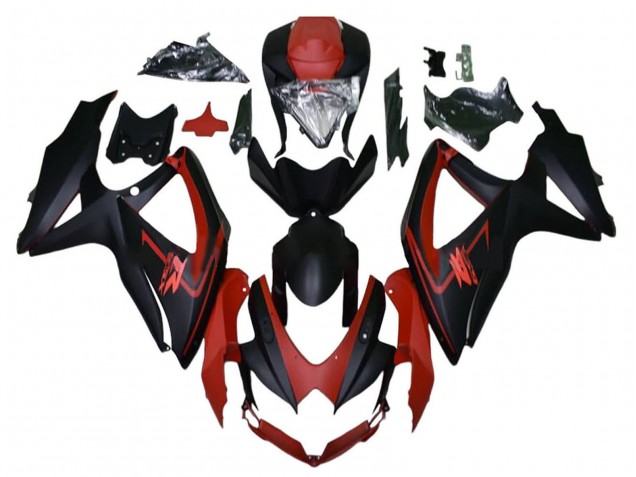 Rabatt Suzuki GSXR 600 / GSXR 750 Motorrad Verkleidung 2008-2010 - Kastanienbraun Rot Matt Schwarz