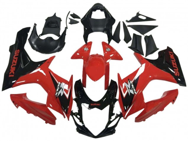 Rabatt Suzuki GSXR 600 / GSXR 750 Motorrad Verkleidung 2011-2024 - Rot Glanzendes Schwarz