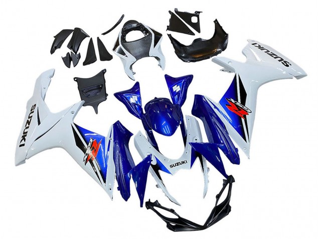 Rabatt Suzuki GSXR 600 / GSXR 750 Motorrad Verkleidung 2011-2024 - Weiss Blau Rot