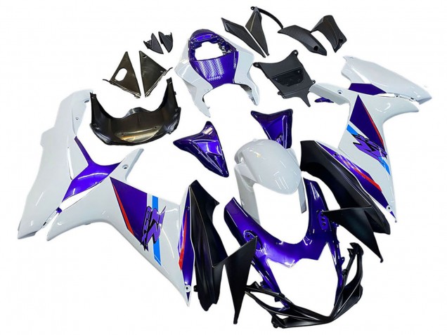 Rabatt Suzuki GSXR 600 / GSXR 750 Motorrad Verkleidung 2011-2024 - Blau Lila Weiss