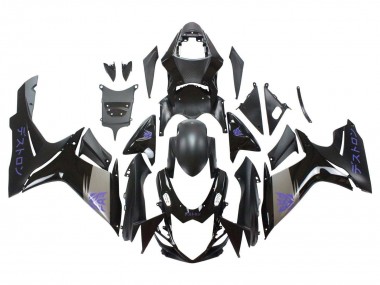 Rabatt Suzuki GSXR 600 / GSXR 750 Motorrad Verkleidung 2011-2024 - Matt Schwarz Grau Lila