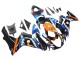 Rabatt Suzuki GSXR 600 / GSXR 750 Motorrad Verkleidung 2011-2024 - Hellblau Orange Schwarz Weiss Hai 46