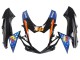 Rabatt Suzuki GSXR 600 / GSXR 750 Motorrad Verkleidung 2011-2024 - Hellblau Orange Schwarz Weiss Hai 46