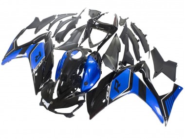 Rabatt Yamaha YZF R3/R25 Motorrad Verkleidung 2015-2018 - Blau Glanzendes Schwarz