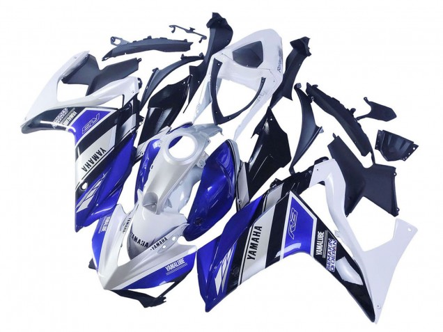Rabatt Yamaha YZF R3/R25 Motorrad Verkleidung 2015-2018 - Weiss Blau Schwarz Yamalube