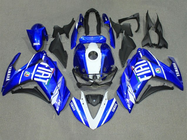 Rabatt Yamaha YZF R3/R25 Motorrad Verkleidung 2015-2018 - Blau Weiss Fiat