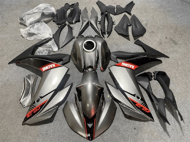 Rabatt Yamaha YZF R3/R25 Motorrad Verkleidung 2015-2018 - Silber Rot Schwarz Rennen
