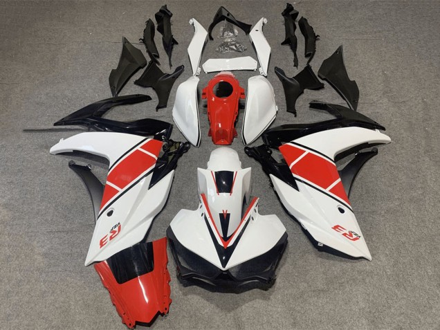 Rabatt Yamaha YZF R3/R25 Motorrad Verkleidung 2015-2018 - Weiss Rot Schwarz