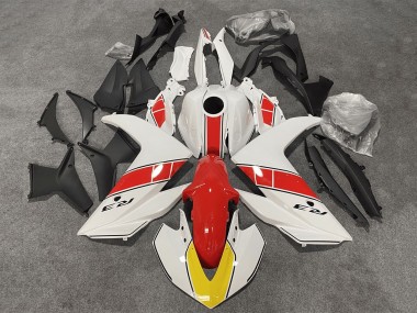 Rabatt Yamaha YZF R3/R25 Motorrad Verkleidung 2015-2018 - Weiss Rot Schwarz
