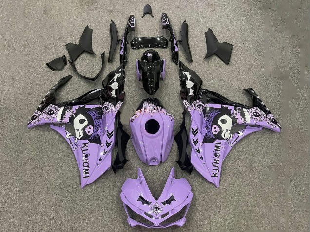 Rabatt Yamaha YZF R3/R25 Motorrad Verkleidung 2015-2018 - Lila Weiss Schwarz