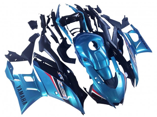 Rabatt Yamaha YZF R3/R25 Motorrad Verkleidung 2019-2021 - Blau Schwarz