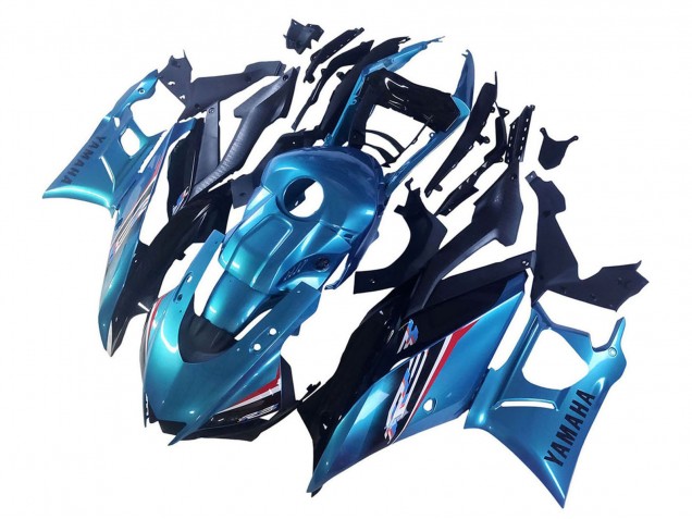 Rabatt Yamaha YZF R3/R25 Motorrad Verkleidung 2019-2021 - Blau Schwarz