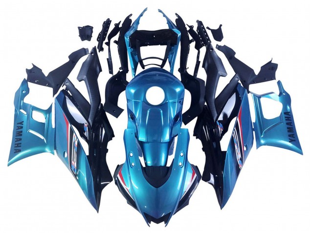 Rabatt Yamaha YZF R3/R25 Motorrad Verkleidung 2019-2021 - Blau Schwarz