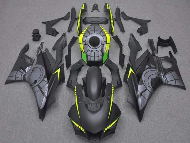Rabatt Yamaha YZF R3/R25 Motorrad Verkleidung 2019-2021 - Gelb Grau Matt Schwarz