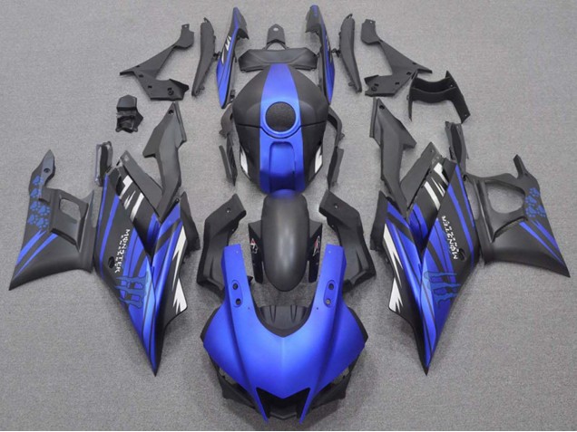 Rabatt Yamaha YZF R3/R25 Motorrad Verkleidung 2019-2021 - Blau Matt Schwarz Monster