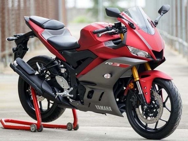 Rabatt Yamaha YZF R3/R25 Motorrad Verkleidung 2019-2021 - Rot Grau