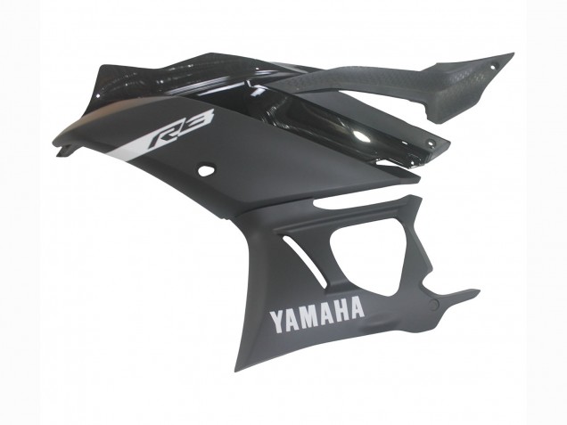 Rabatt Yamaha YZF R3/R25 Motorrad Verkleidung 2019-2021 - Matt Schwarz Silber