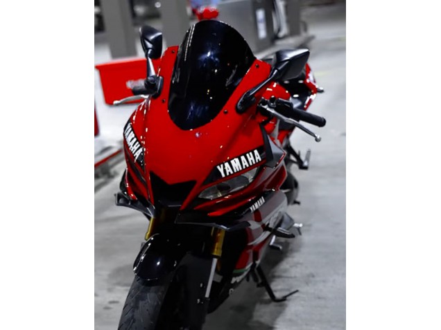 Rabatt Yamaha YZF R3/R25 Motorrad Verkleidung 2019-2021 - Dunkel Rot Weiss Silber Schwarz Valsir
