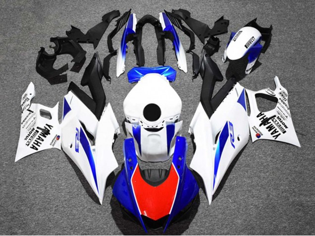 Rabatt Yamaha YZF R3/R25 Motorrad Verkleidung 2019-2021 - Weiss Blau Rot Schwarz
