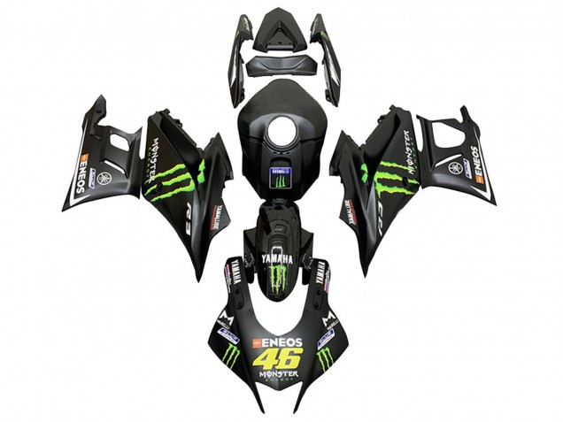 Rabatt Yamaha YZF R3/R25 Motorrad Verkleidung 2019-2021 - Schwarz Grun ENEOS Monster 46