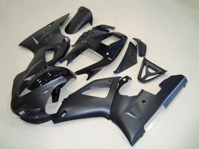 Rabatt Yamaha YZF R1 Motorrad Verkleidung 1998-1999 - Matt Schwarz Glanzendes Schwarz