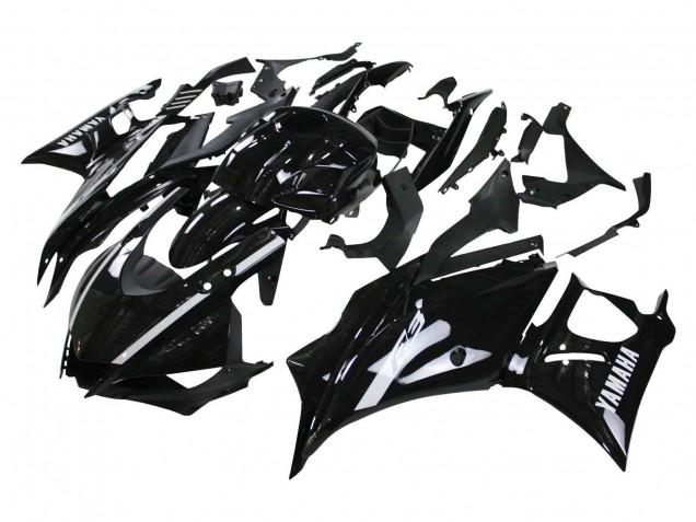 Rabatt Yamaha YZF R3/R25 Motorrad Verkleidung 2019-2021 - Glanzendes Schwarz Weiss
