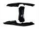 Rabatt Yamaha YZF R3/R25 Motorrad Verkleidung 2019-2021 - Glanzendes Schwarz Weiss