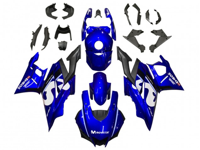 Rabatt Yamaha YZF R3/R25 Motorrad Verkleidung 2019-2021 - Blau Weiss Schwarz MoviStar ENEOS