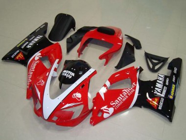 Rabatt Yamaha YZF R1 Motorrad Verkleidung 1998-1999 - Rot Weiss Glanzendes Schwarz Motul Santunder
