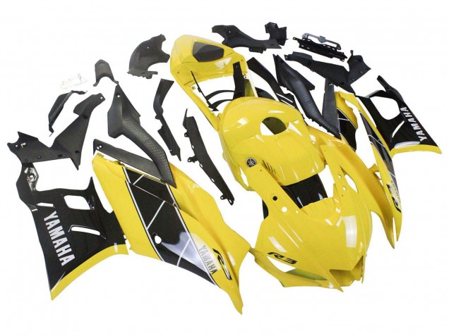 Rabatt Yamaha YZF R3/R25 Motorrad Verkleidung 2019-2021 - Gelb Schwarz