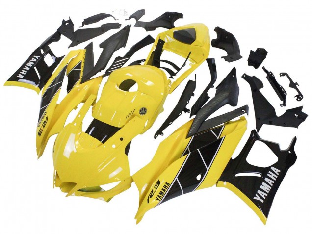 Rabatt Yamaha YZF R3/R25 Motorrad Verkleidung 2019-2021 - Gelb Schwarz