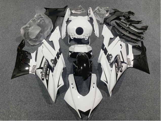 Rabatt Yamaha YZF R3/R25 Motorrad Verkleidung 2022-2024 - Weiss Glanzendes Schwarz