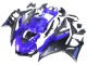 Rabatt Yamaha YZF R3/R25 Motorrad Verkleidung 2022-2024 - Blau Matt Schwarz