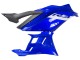 Rabatt Yamaha YZF R3/R25 Motorrad Verkleidung 2022-2024 - Blau Weiss Matt Schwarz