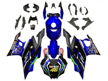 Rabatt Yamaha YZF R3/R25 Motorrad Verkleidung 2022-2024 - Blau Grun Schwarz ENEOS 46