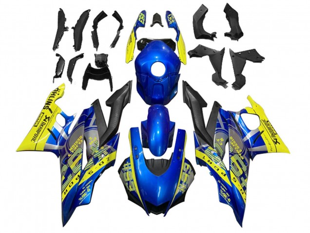 Rabatt Yamaha YZF R3/R25 Motorrad Verkleidung 2022-2024 - Gelb Blau Matt Schwarz 93