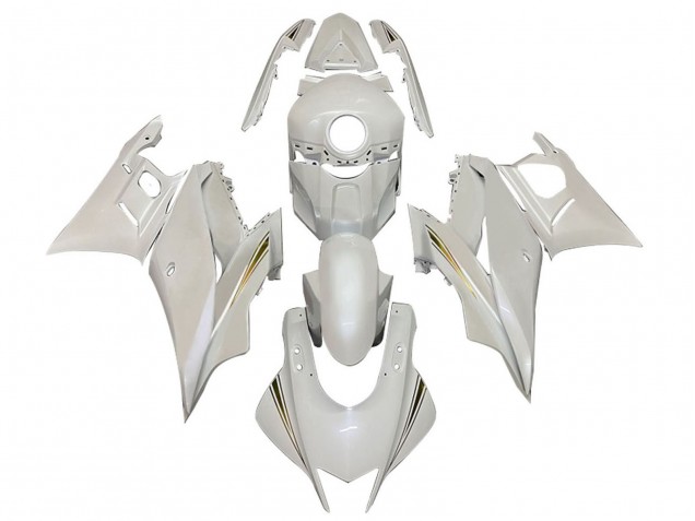 Rabatt Yamaha YZF R3/R25 Motorrad Verkleidung 2022-2024 - Weiss Gold