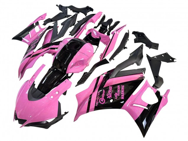 Rabatt Yamaha YZF R3/R25 Motorrad Verkleidung 2022-2024 - Rosa Glanzendes Schwarz Monster
