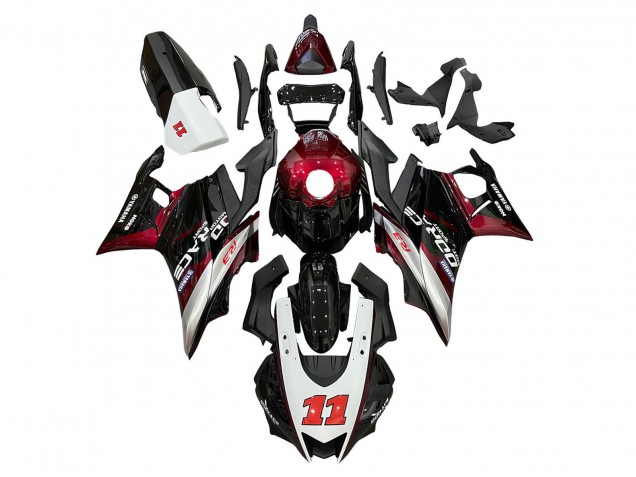 Rabatt Yamaha YZF R3/R25 Motorrad Verkleidung 2022-2024 - Rot Silber Schwarz 11