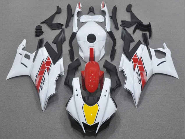 Rabatt Yamaha YZF R3/R25 Motorrad Verkleidung 2022-2024 - Weiss Rot Gelb Schwarz