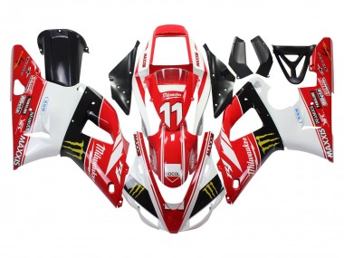 Rabatt Yamaha YZF 1000 R1 Motorrad Verkleidung 1998-1999 - Rot Weiss Schwarz Gelb Monster Milwaukee MAXXIS 11
