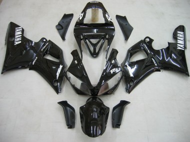 Rabatt Yamaha YZF 1000 R1 Motorrad Verkleidung 2000-2001 - Glanzendes Schwarz Weiss Aufkleber