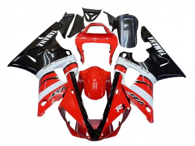 Rabatt Yamaha YZF 1000 R1 Motorrad Verkleidung 2000-2001 - Rot Weiss Glanzendes Schwarz