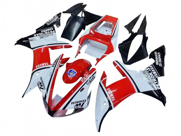 Rabatt Yamaha YZF 1000 R1 Motorrad Verkleidung 2002-2003 - Weiss Rot Schwarz Petronas