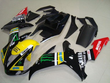 Rabatt Yamaha YZF R1 Motorrad Verkleidung 2002-2003 - Glanzendes Schwarz Gelb Rot Grun Motul Monster