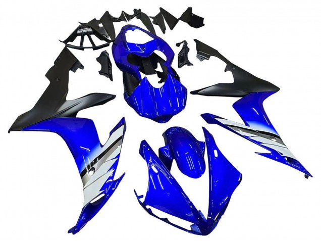Rabatt Yamaha YZF 1000 R1 Motorrad Verkleidung 2004-2006 - Blau Weiss Matt Schwarz