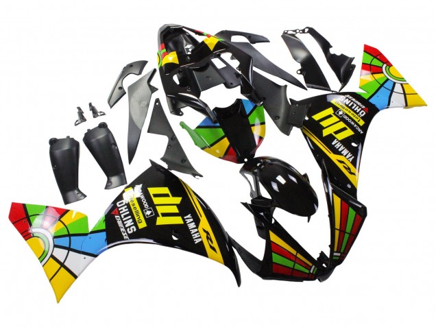 Rabatt Yamaha YZF 1000 R1 Motorrad Verkleidung 2012-2014 - Glanzendes Schwarz Gelb Grun Blau Rot Farbrad