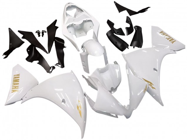 Rabatt Yamaha YZF 1000 R1 Motorrad Verkleidung 2012-2014 - Weiss Gold Aufkleber