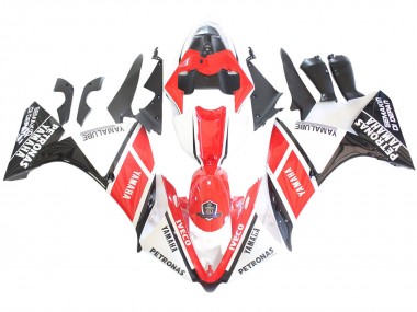 Rabatt Yamaha YZF 1000 R1 Motorrad Verkleidung 2012-2014 - Weiss Rot Glanzendes Schwarz Petronas